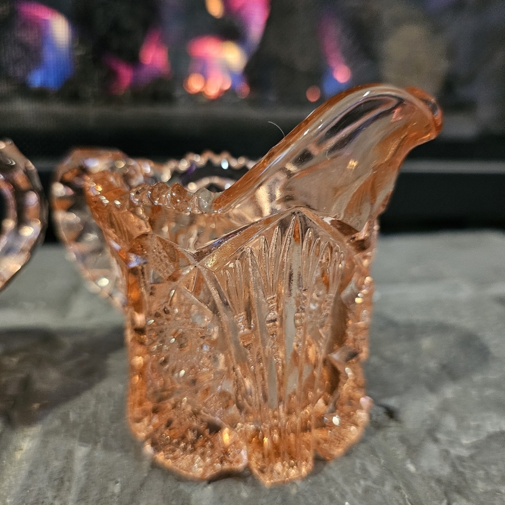 Textured pink serving pieces featuring a ruffled rim.